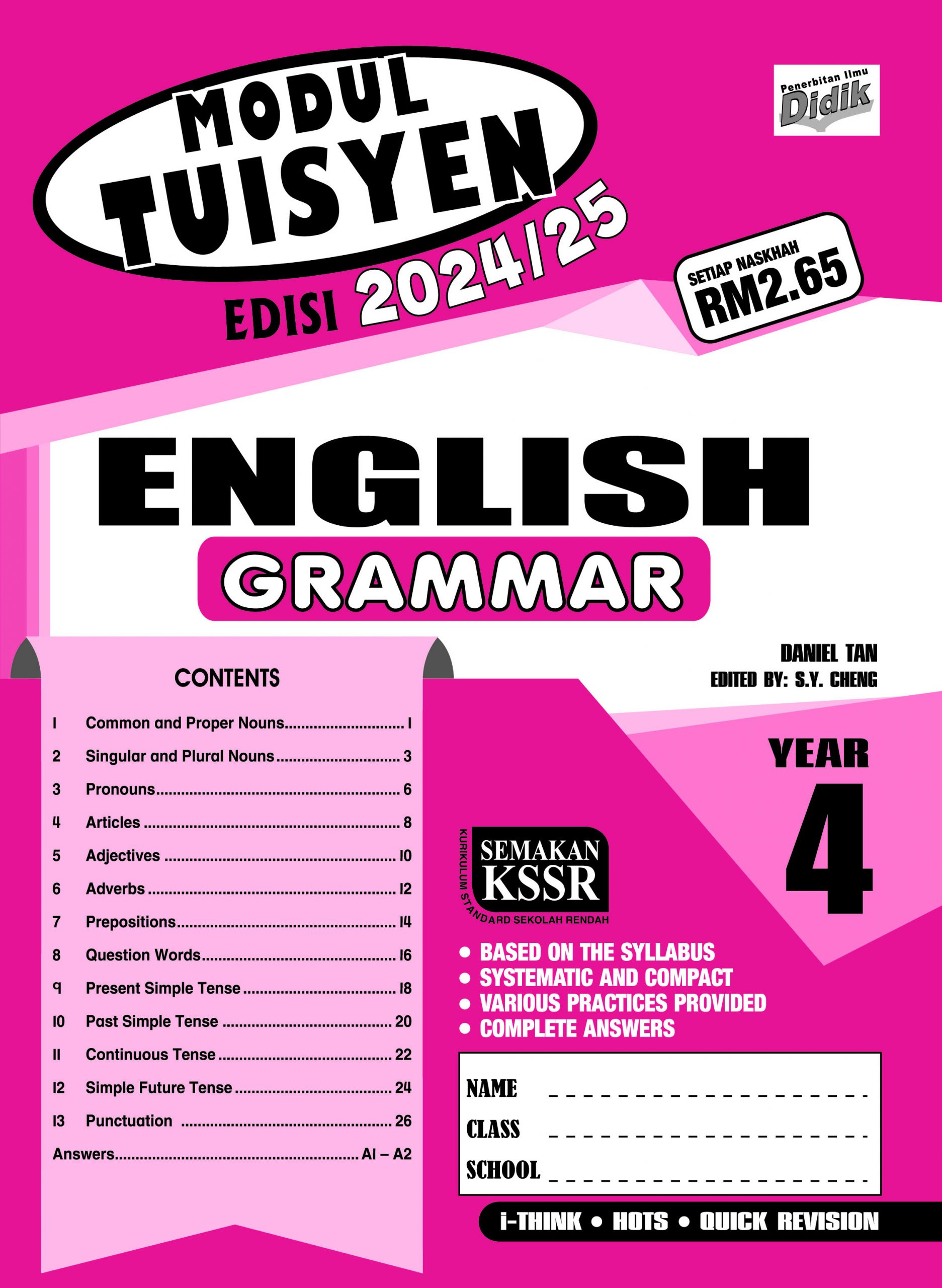 Modul Tuisyen Edisi 2024 English Year 4 (Grammar) Pustaka Vision Sdn Bhd